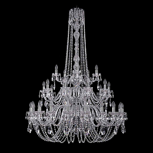 Подвесная люстра Bohemia Ivele Crystal 1402/20+10+5/400/h-158/3d Ni
