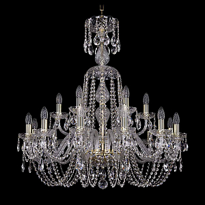 Подвесная люстра Bohemia Ivele Crystal 1402/12+6/300/XL-90 G