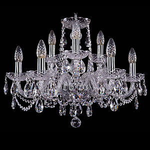 Подвесная люстра Bohemia Ivele Crystal 1402/6+3/195 Ni