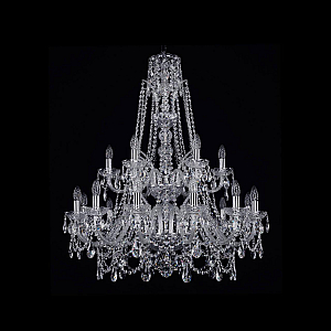 Подвесная люстра Bohemia Ivele Crystal 1411/12+6/300/XL-99/2d Ni