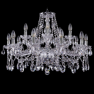Подвесная люстра Bohemia Ivele Crystal 1413/10+5/300 Ni