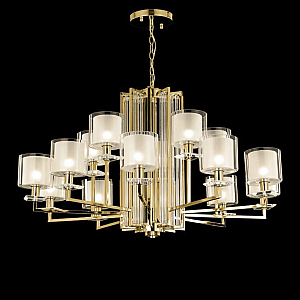 Подвесная люстра Crystal Lux Nicolas NICOLAS SP-PL10+5 GOLD/WHITE