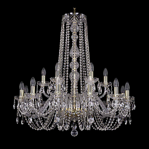 Подвесная люстра Bohemia Ivele Crystal 1402/12+6/300/h-90 G