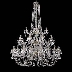 Подвесная люстра Bohemia Ivele Crystal 1402/20+10+5/530/h-206/3d G