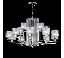 Подвесная люстра Crystal Lux Nicolas NICOLAS SP-PL10+5 NICKEL/WHITE