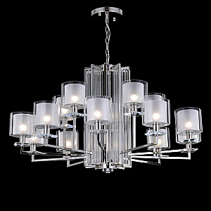 Подвесная люстра Crystal Lux Nicolas NICOLAS SP-PL10+5 NICKEL/WHITE