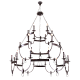 Подвесная люстра Crystal Lux Suerte Brown SP12+6+6