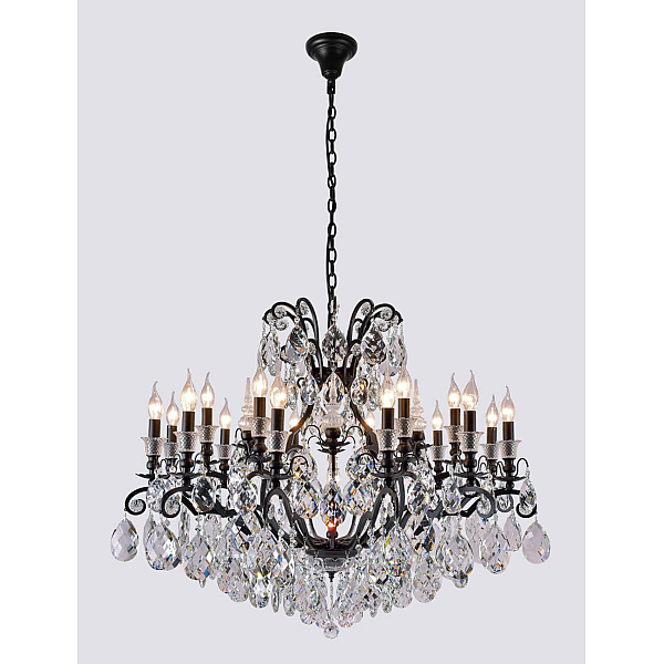 Подвесная люстра Crystal Lux Magnifico SP19 Black/Transparent