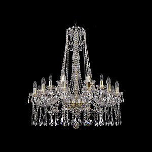 Подвесная люстра Bohemia Ivele Crystal 1413/12+6/300/h-95 G