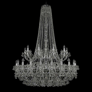 Подвесная люстра Bohemia Ivele Crystal 1409/20+10/400/h-152/2d Ni