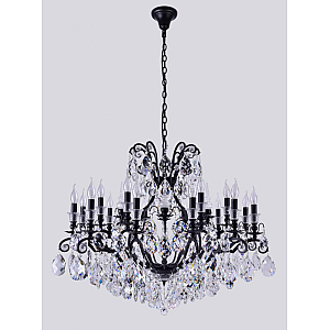 Подвесная люстра Crystal Lux Magnifico SP19 Black/Transparent