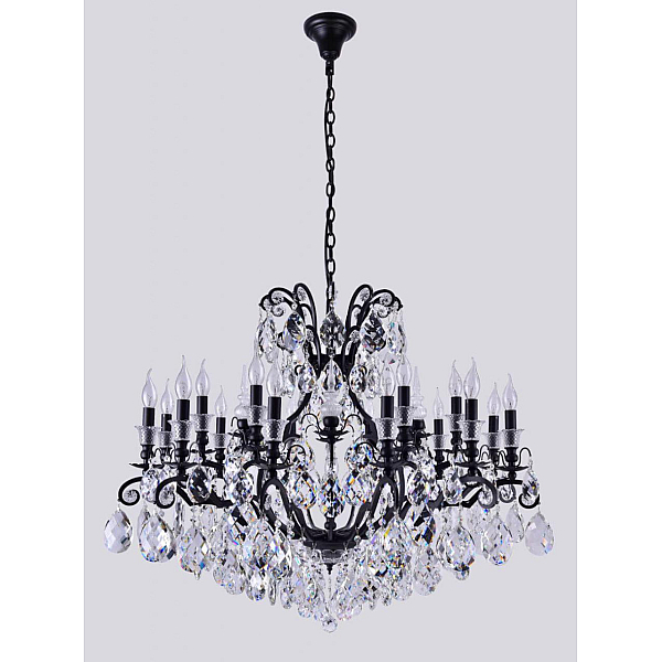 Подвесная люстра Crystal Lux Magnifico SP19 Black/Transparent