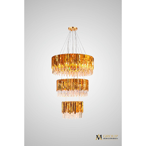 Каскадная люстра AM Group Roberto Cavalli L800-600-400
