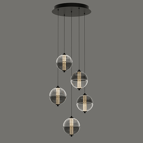 Каскадная люстра Delight Collection MD24022079-5A black/smoky