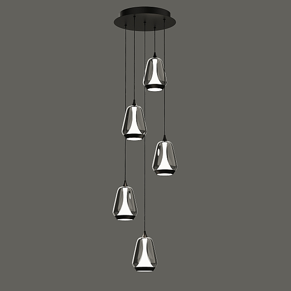 Каскадная люстра Delight Collection MD24001011-5A black/smoky