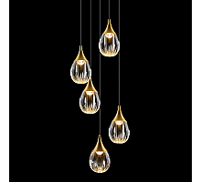 Каскадная люстра Delight Collection Stilla MD24001004-5A gold/clear