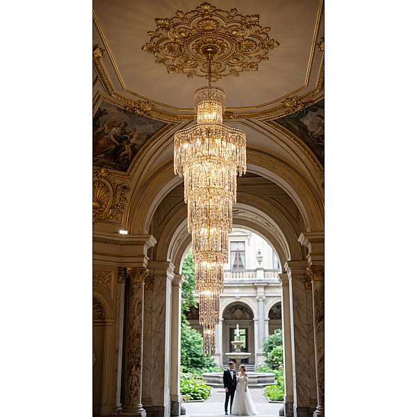 Каскадная люстра Crystal Lux ABRIL SP28 GOLD