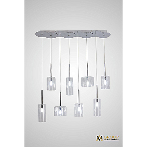 Каскадная люстра AM Group AM355-8CLEAR