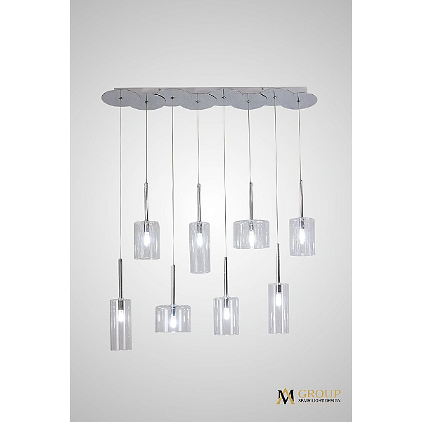 Каскадная люстра AM Group AM355-8CLEAR