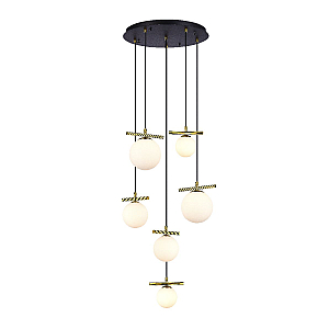 Каскадная люстра iLamp Golden 2134-6D BR+MBK