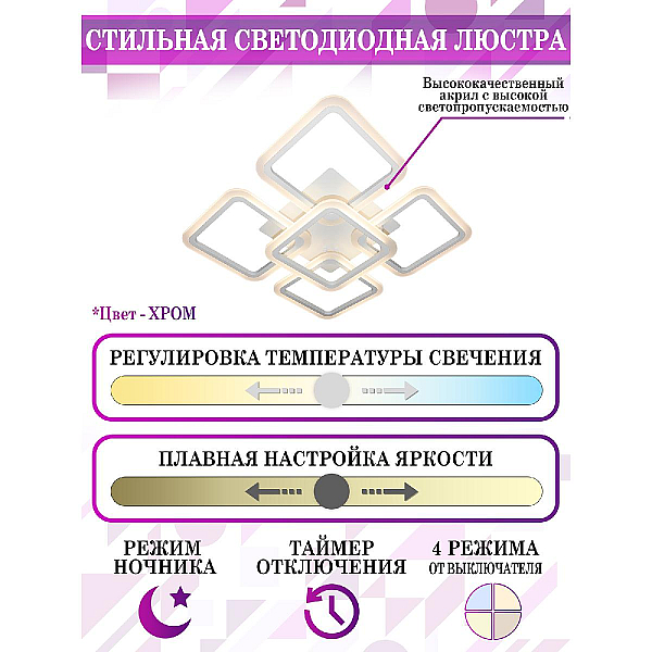 Потолочная люстра Natali Kovaltseva Spektr LED LAMPS 81218