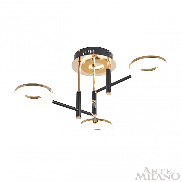 Потолочная люстра Arte Milano Ferrara 272999/3 BK/GD