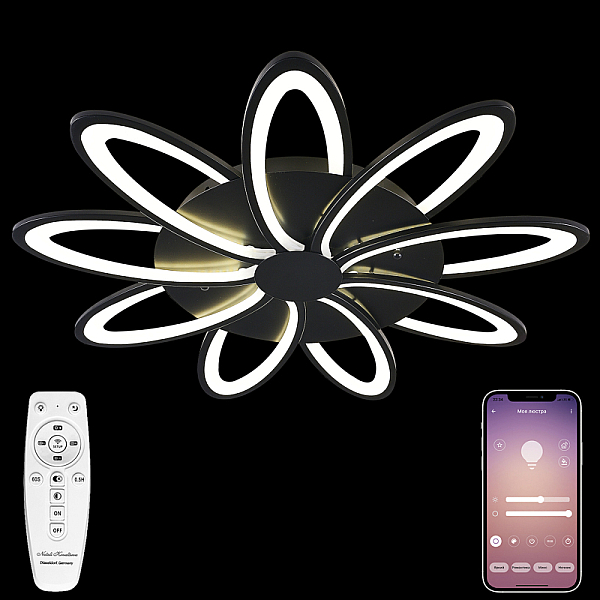 Потолочная светодиодная люстра Natali Kovaltseva High-Tech Led Lamps 82009 Black