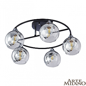 Потолочная люстра Arte Milano Amalfi 322403/5 BK+CR