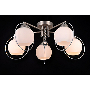 Накладная люстра Natali Kovaltseva SPHERE II 81051-5C SATIN NICKEL
