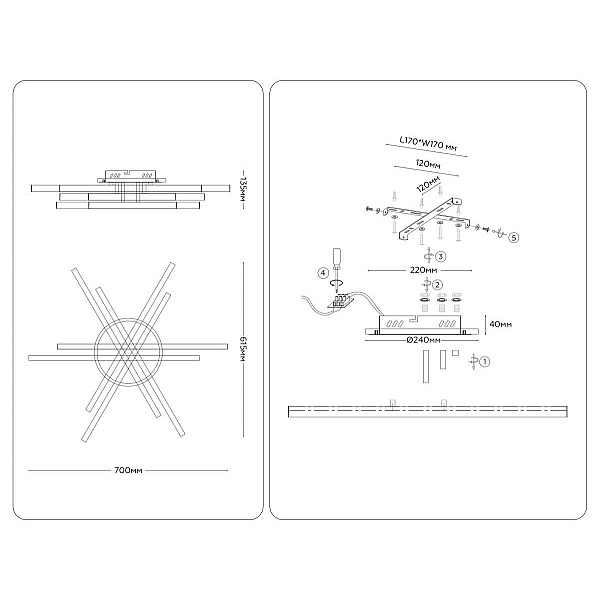 Люстра Ambrella Light COMFORT FL6271