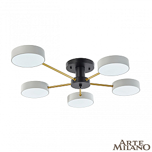 Потолочная люстра Arte Milano Ferrara 252006/5 Bk/Wh