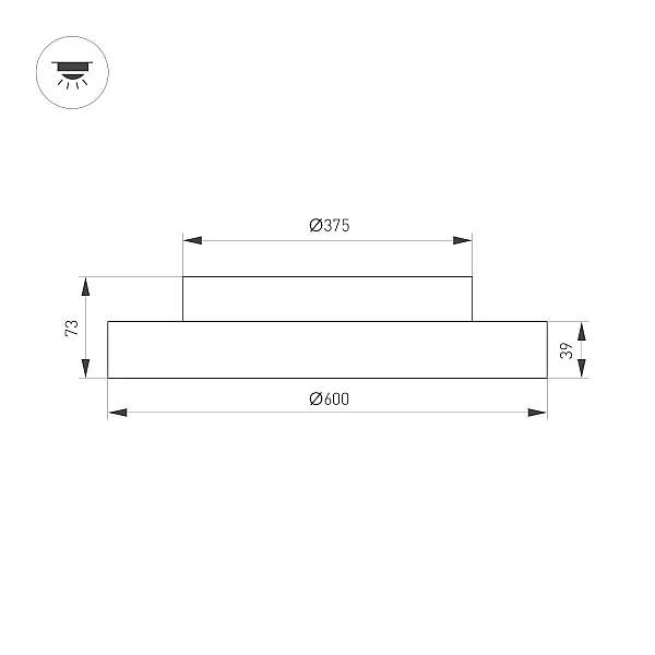 Потолочная люстра Arlight SP-ESTELY-R600-50W Warm3300-MIX (WH, 80 deg, 230V, TRIAC) 054800