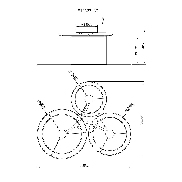 Потолочная люстра Moderli Room V10623-3C