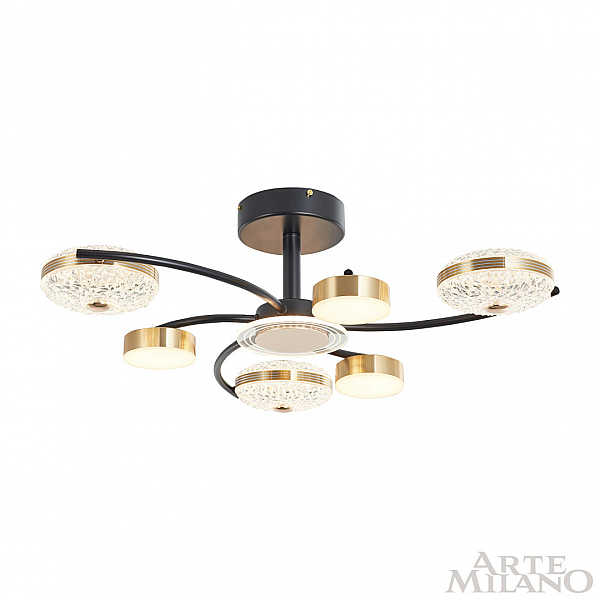 Потолочная люстра Arte Milano Ferrara 279169/3+3 BK/GD