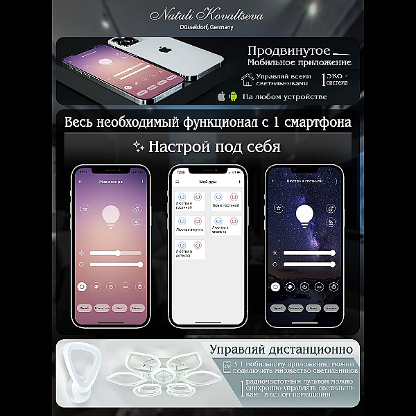 Потолочная люстра Natali Kovaltseva Holder LED LAMPS 81173