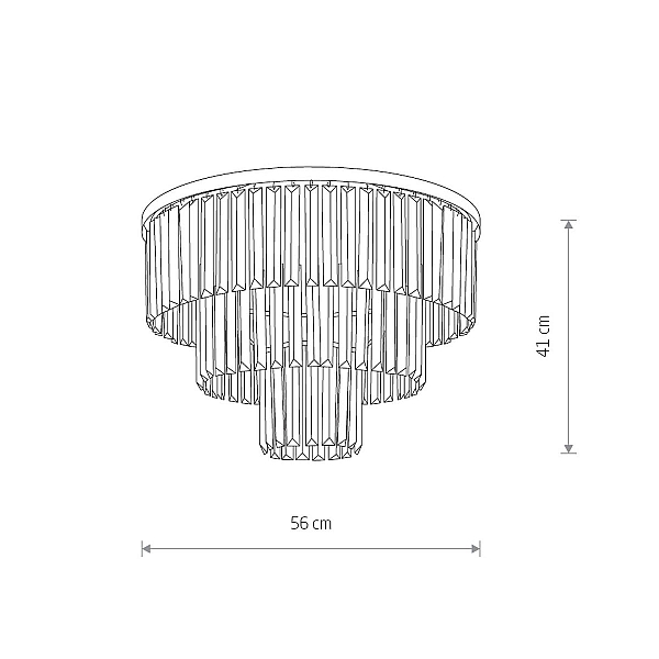 Потолочная люстра Nowodvorski Cristal M Black 7627