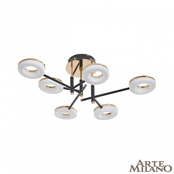 Потолочная светодиодная люстра Arte Milano Ferrara72999 272999/6 BK/GD