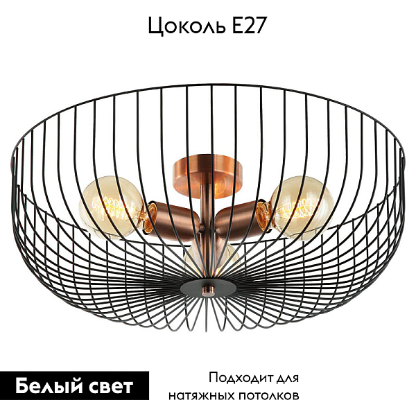 Потолочная люстра Lussole Loft Brooks GRLSP-8250