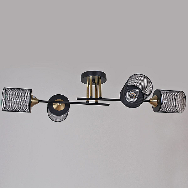 Потолочная люстра Reluce 38460-0.3-04 BK+COPPER