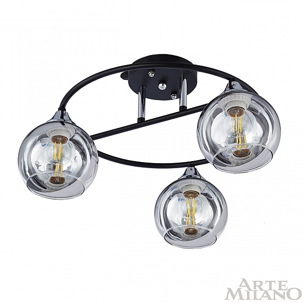 Потолочная люстра Arte Milano Amalfi 322403/3 BK+CR