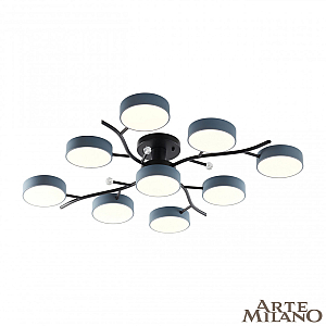 Потолочная люстра Arte Milano Ferrara 256606/8+1 Bk/Gr