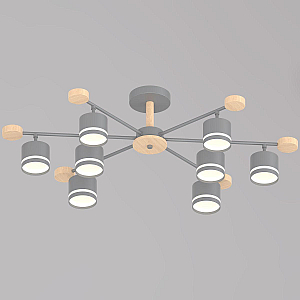 Люстра на штанге Reluce 78730-0.3-08 GX53 GREY+WOOD