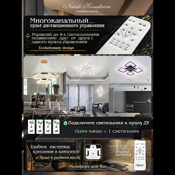 Потолочная люстра Natali Kovaltseva Sirius LED LAMPS 81161
