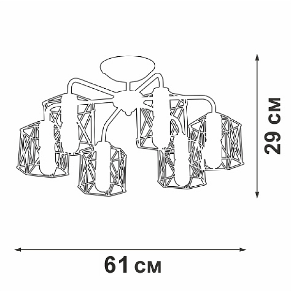Потолочная люстра Vitaluce V4382-1/6PL
