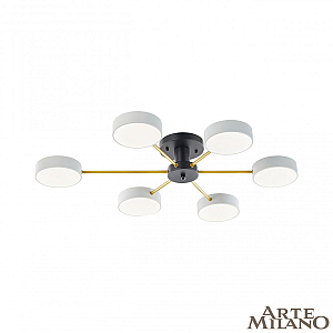 Потолочная люстра Arte Milano Ferrara 252006/6 Bk/Wh