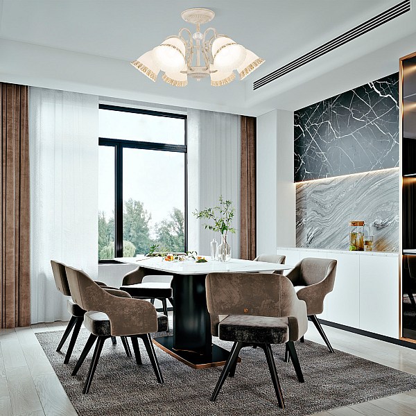 Потолочная люстра Arte Milano 340800/6 WT+G
