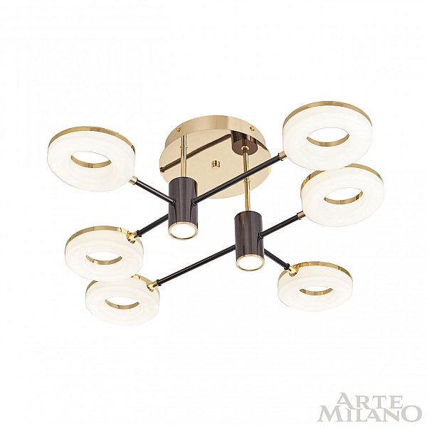 Потолочная светодиодная люстра Arte Milano Ferrara71399 271399/6 BK/GD
