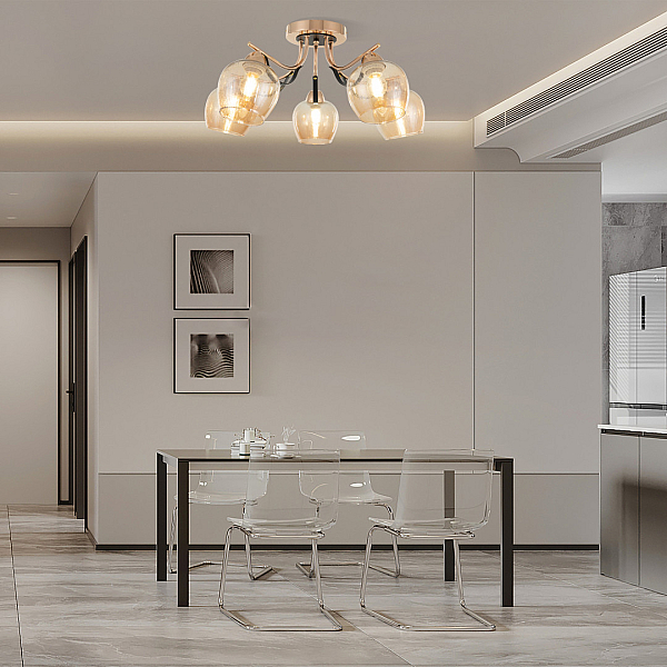 Потолочная люстра Arte Milano Amalfi 322306/5 FG+BK