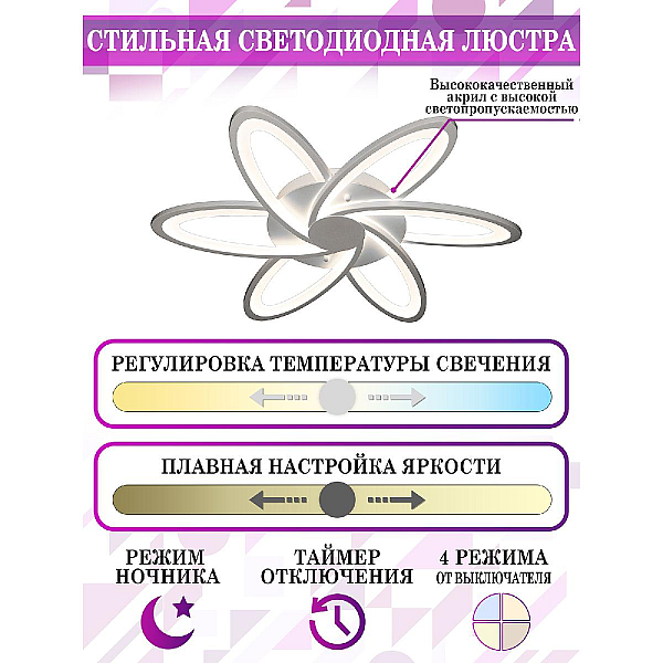 Потолочная люстра Natali Kovaltseva LED LAMPS 81217