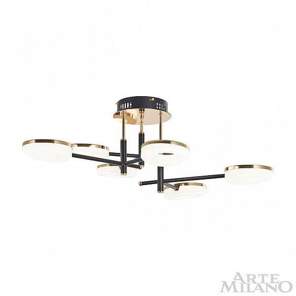 Потолочная светодиодная люстра Arte Milano Ferrara72999 272999/6 BK/GD